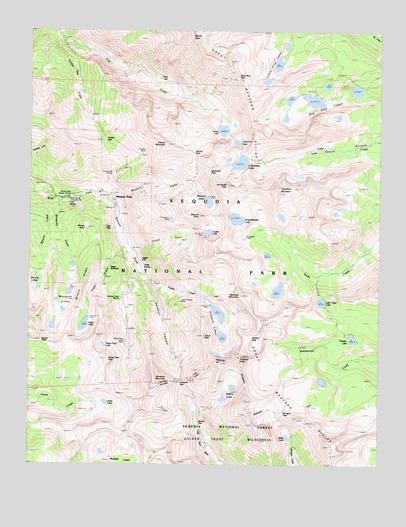 Mineral King, CA USGS Topographic Map