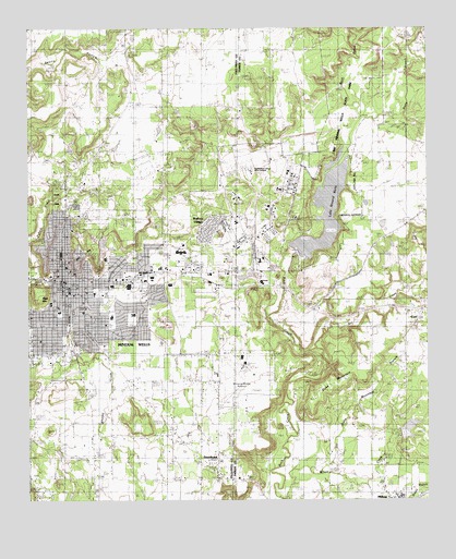 Mineral Wells East, TX USGS Topographic Map