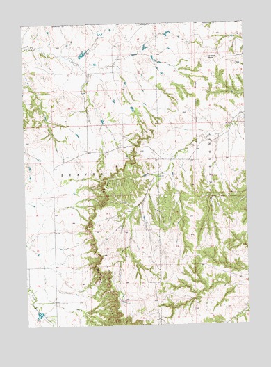 Beaver Wall, NE USGS Topographic Map