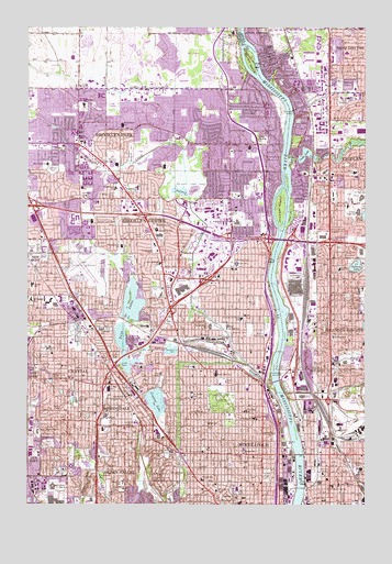 Minneapolis North, MN USGS Topographic Map