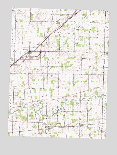 Beaverdam, OH USGS Topographic Map