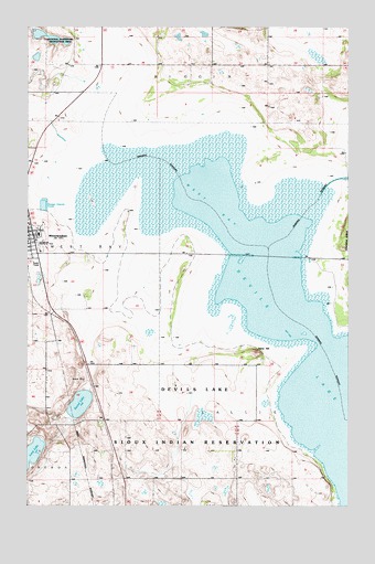 Minnewaukan East, ND USGS Topographic Map