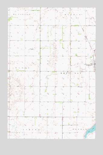 Minnewaukan West, ND USGS Topographic Map
