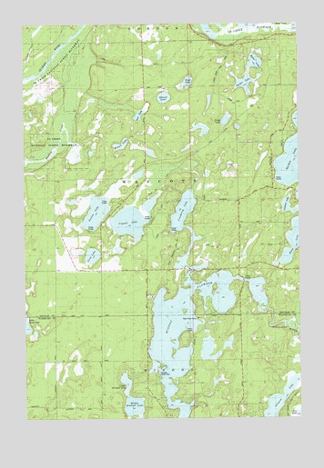 Minong Flowage, WI USGS Topographic Map