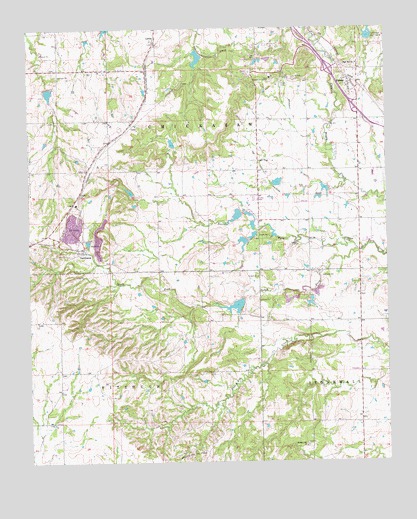 Ahloso, OK USGS Topographic Map