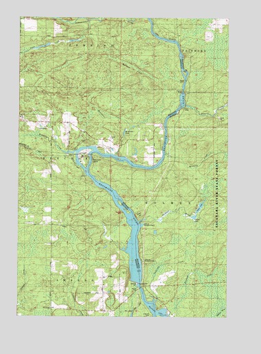 Miscauno Island, WI USGS Topographic Map