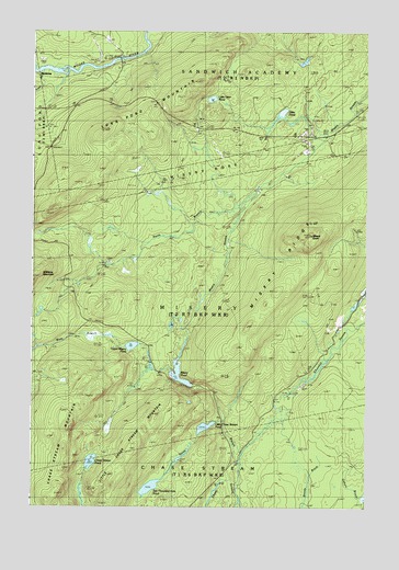 Misery Knob, ME USGS Topographic Map