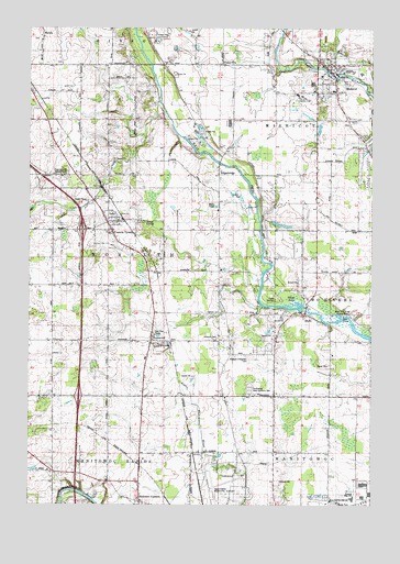 Mishicot, WI USGS Topographic Map