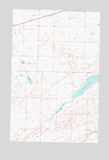 Mission Lake West, MT USGS Topographic Map