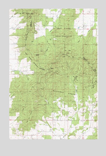 Mission Mountain, ID USGS Topographic Map