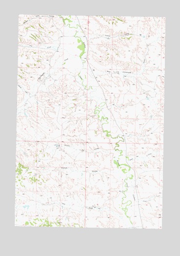 Mitchell Coulee, MT USGS Topographic Map