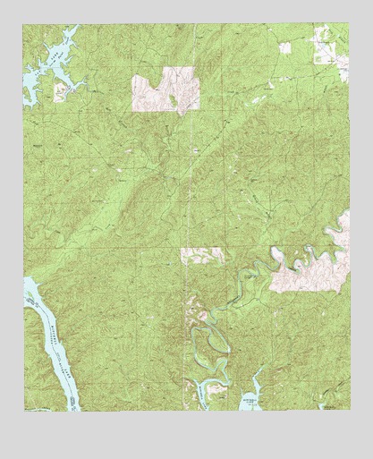 Mitchell Dam NW, AL USGS Topographic Map