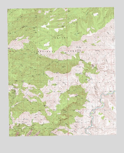 Mitchell Peak, AZ USGS Topographic Map