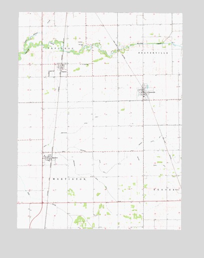 Beaverville, IL USGS Topographic Map