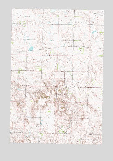 Moffit NW, ND USGS Topographic Map