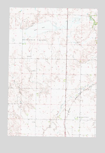 Moffit SE, ND USGS Topographic Map