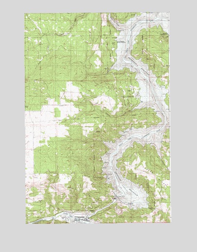 Ahsahka, ID USGS Topographic Map