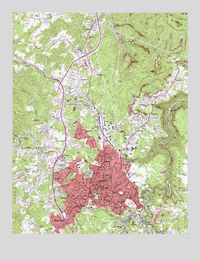 Beckley, WV USGS Topographic Map