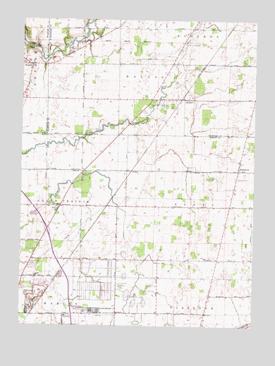 Monnett, OH USGS Topographic Map