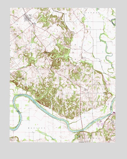 Monroe City, IN USGS Topographic Map
