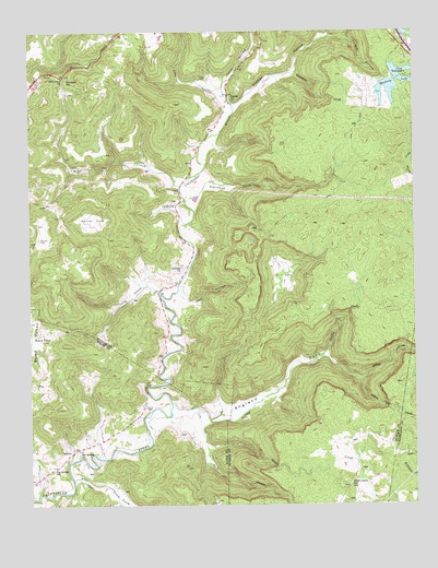 Monterey Lake, TN USGS Topographic Map