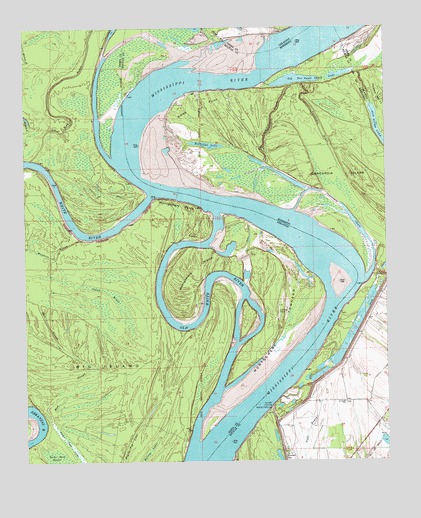 Montgomery Island, AR USGS Topographic Map