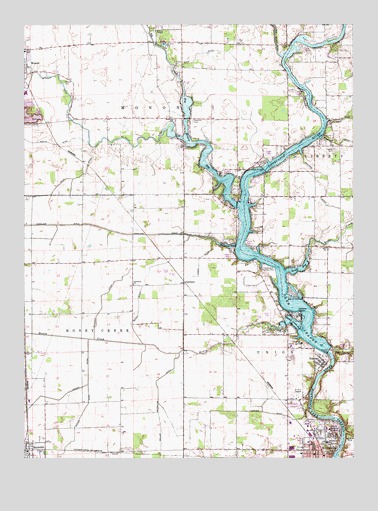 Monticello North, IN USGS Topographic Map