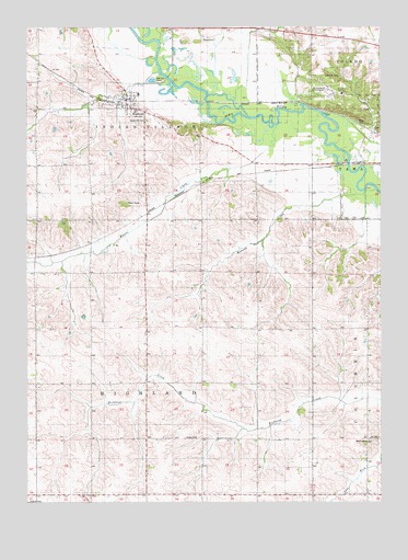 Montour, IA USGS Topographic Map