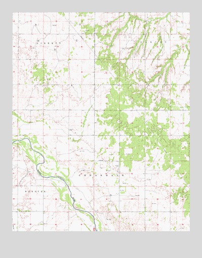 Mooreland SE, OK USGS Topographic Map