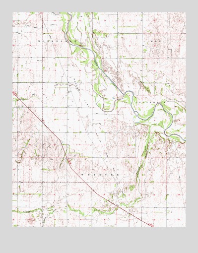 Mooreland SW, OK USGS Topographic Map