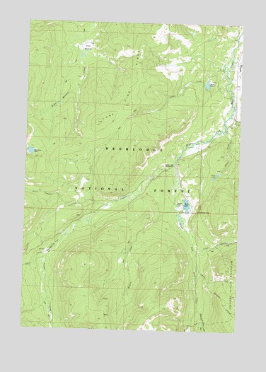 Moose Lake, MT USGS Topographic Map
