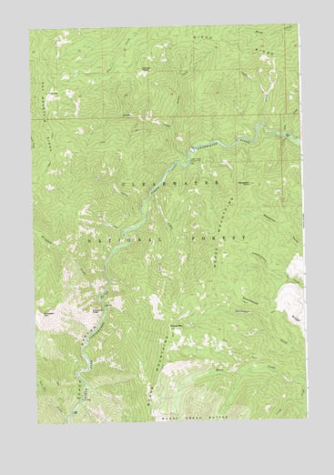 Moose Mountain, ID USGS Topographic Map