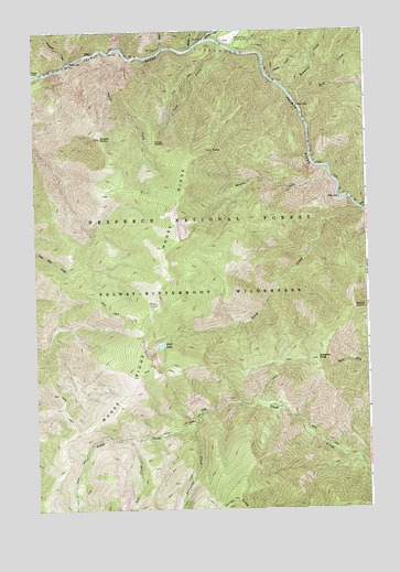 Moose Ridge, ID USGS Topographic Map