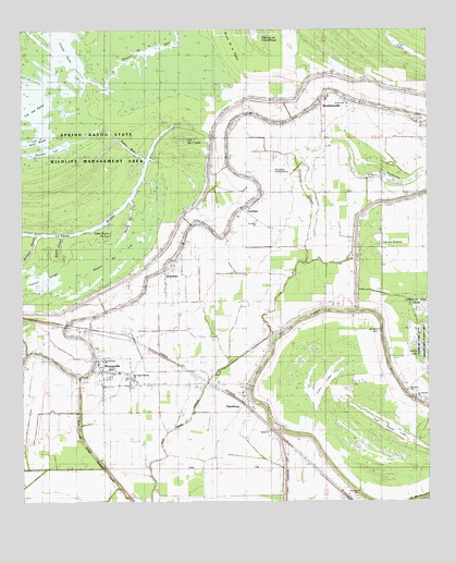 Moreauville, LA USGS Topographic Map