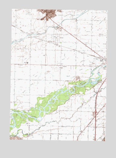 Moreland, ID USGS Topographic Map