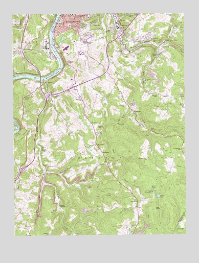 Morgantown South, WV USGS Topographic Map