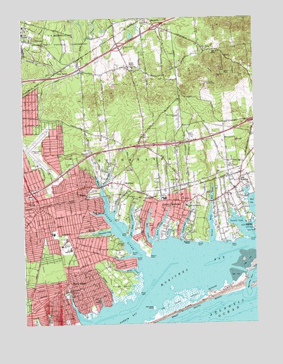Moriches, NY USGS Topographic Map