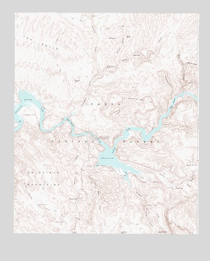 Mormon Flat Dam, AZ USGS Topographic Map