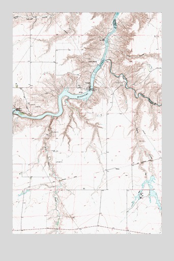 Morony Dam, MT USGS Topographic Map