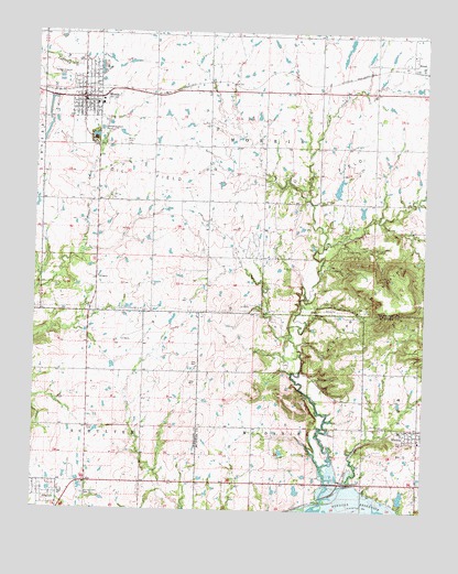 Morris, OK USGS Topographic Map