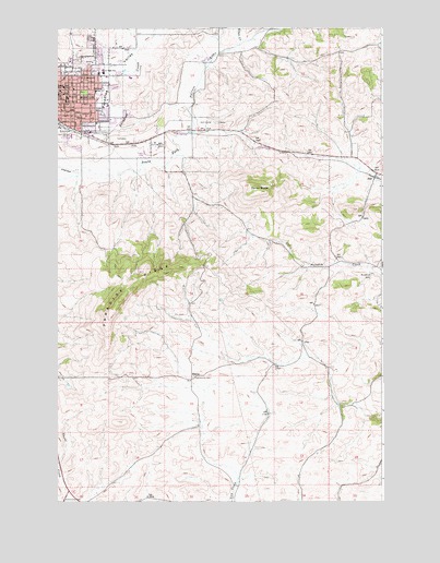 Moscow East, ID USGS Topographic Map
