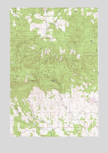 Moscow Mountain, ID USGS Topographic Map