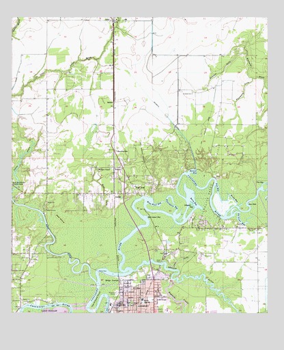 Moss Bluff, LA USGS Topographic Map