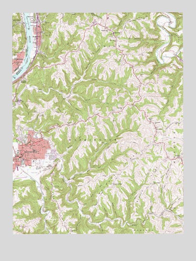 Moundsville, WV USGS Topographic Map