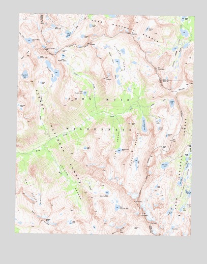 Mount Abbot, CA USGS Topographic Map