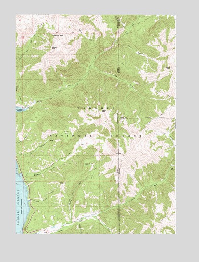 Mount Baird, ID USGS Topographic Map