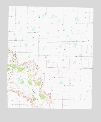 Mount Blanco, TX USGS Topographic Map