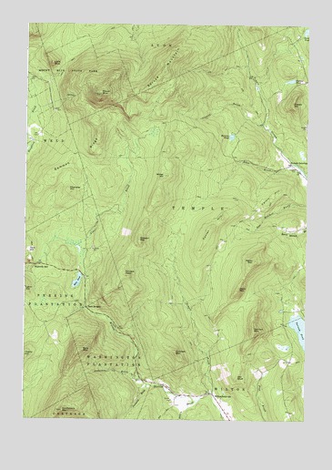 Mount Blue, ME USGS Topographic Map