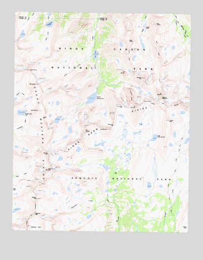 Mount Brewer, CA USGS Topographic Map