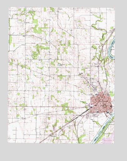 Mount Carmel, IL USGS Topographic Map